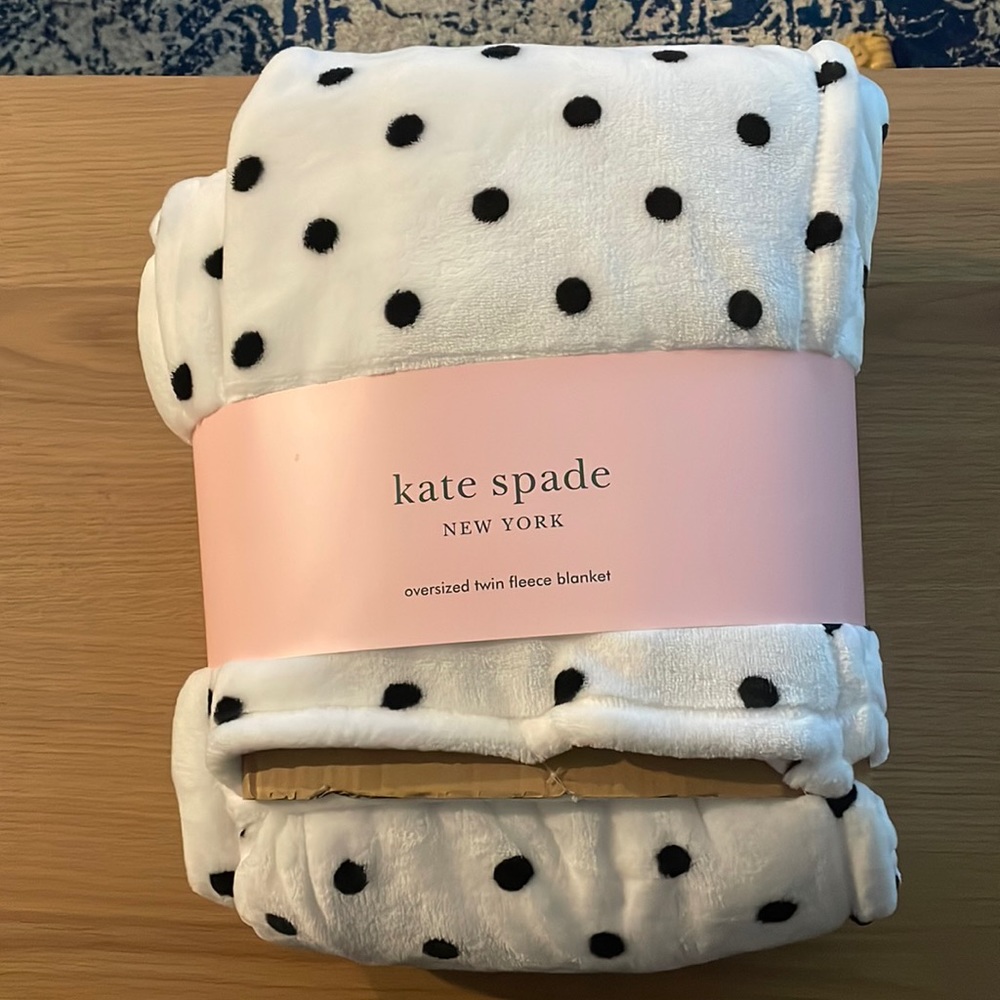 Kate Spade Polka Dot Fleece Blanket